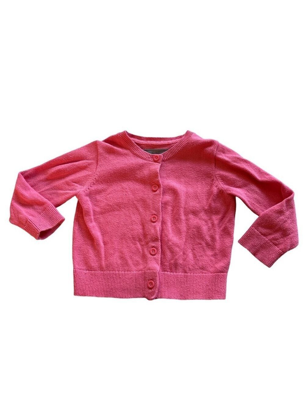 Primary Bright Pink Kids Cotton Cardigan 6-12 months